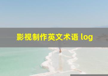 影视制作英文术语 log